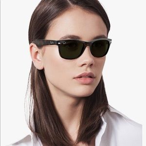 Unisex Ray-Ban New Wayfarer Sunglasses, Tortoise Frame, EUC